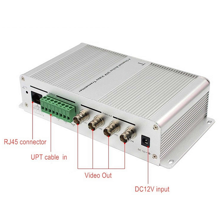 4 Channel Active UTP Video Transmitter, 411T 4 Channel Active UTP Video Transmitter, 411T
